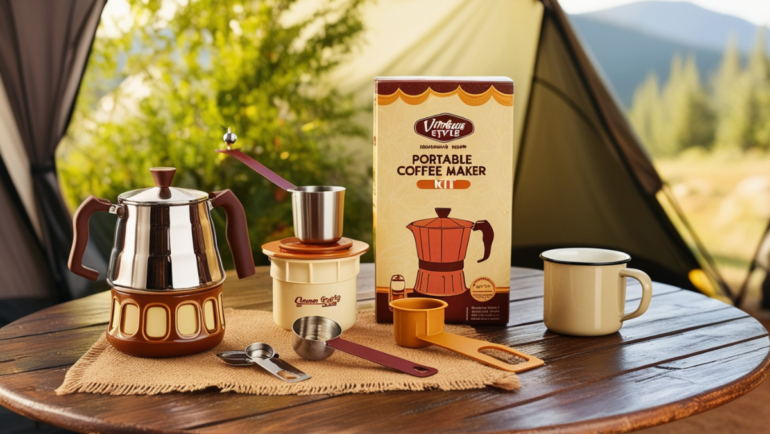 Kar-n-Home 6-cup portable coffee maker travel kit