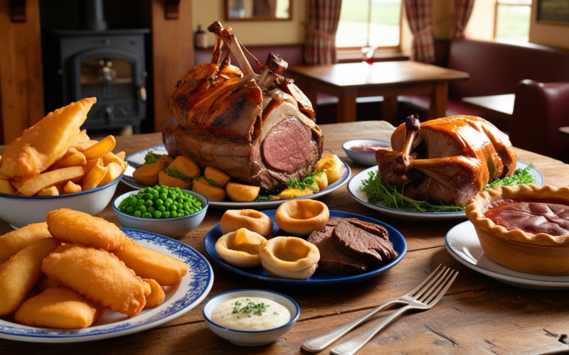 Traditional British food in the UK